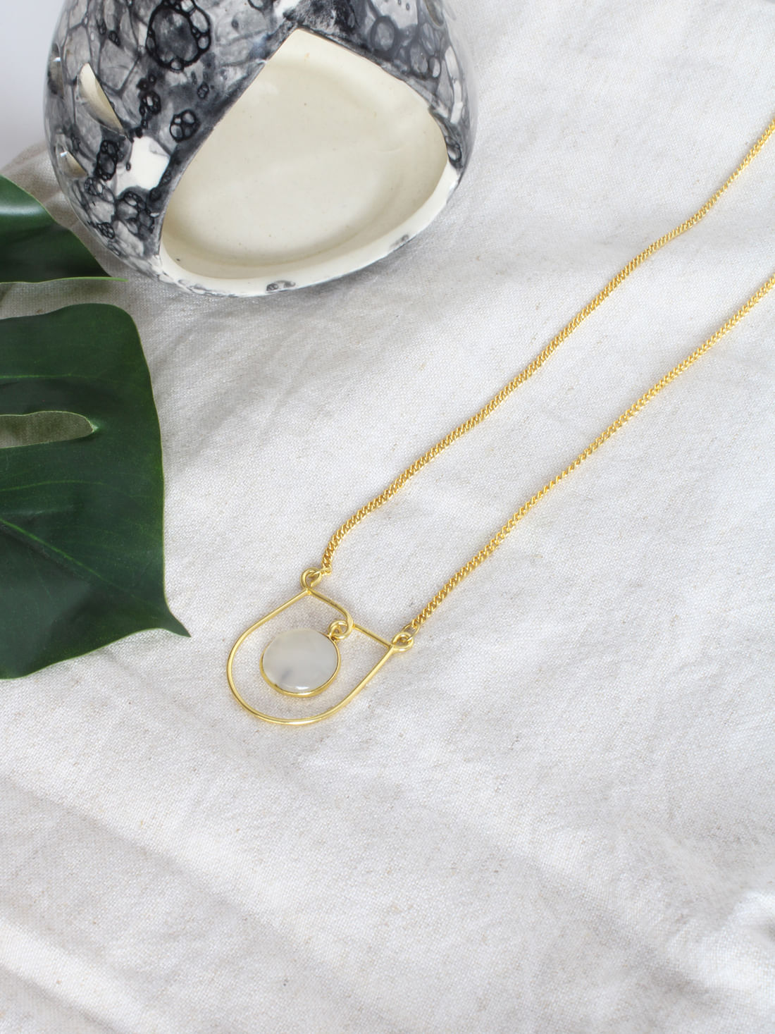 White Color Druzy Necklace