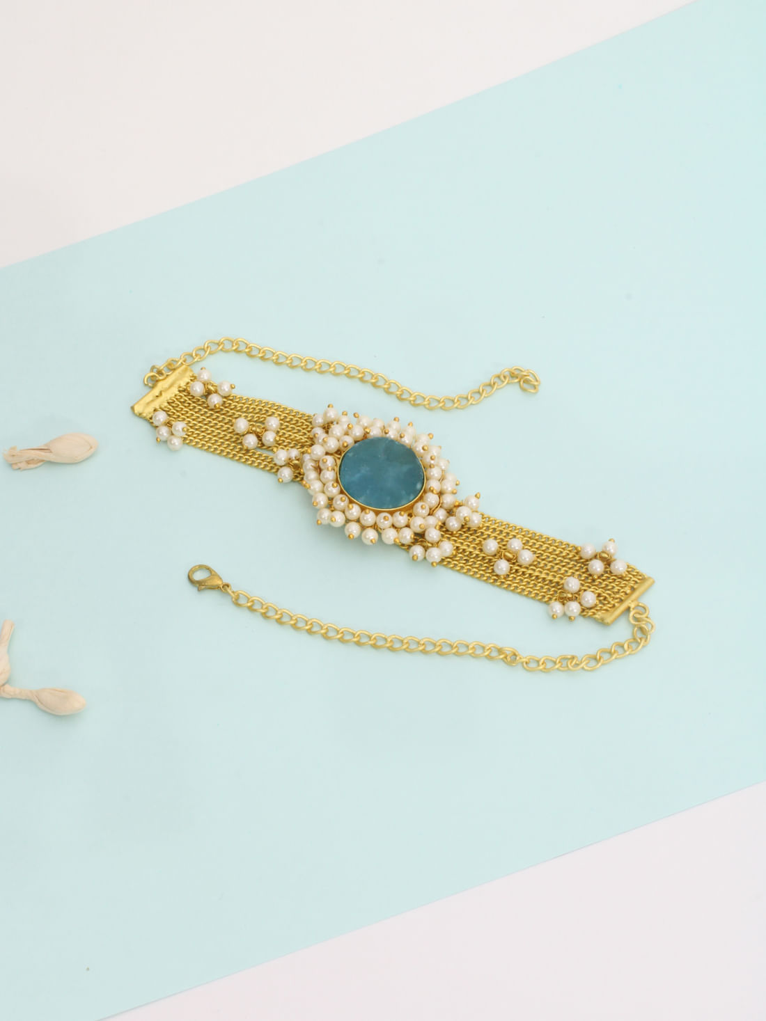 Green Color Druzy Necklace Set