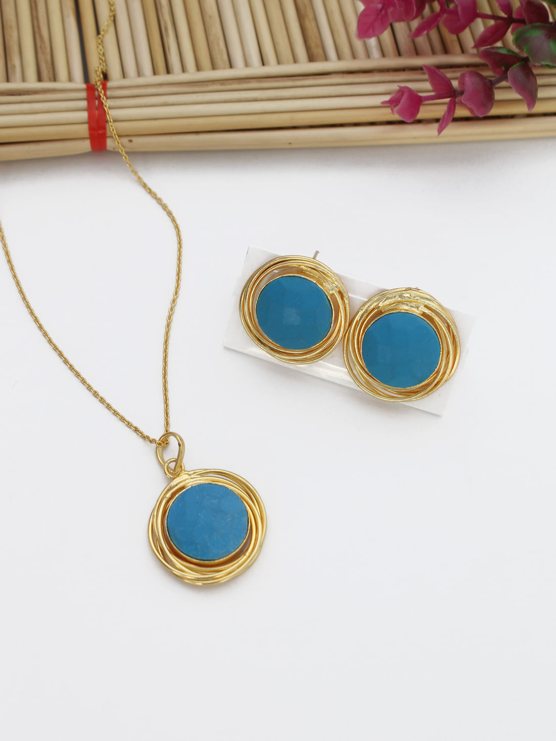 Blue Color Necklace Set