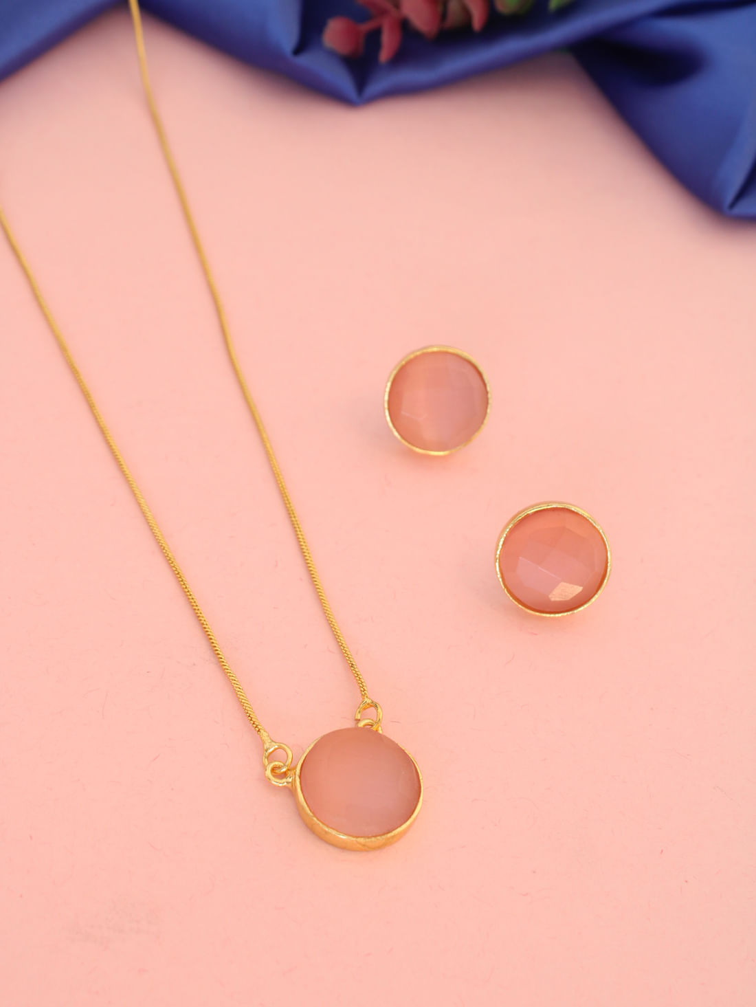 Pink Color Necklace Set