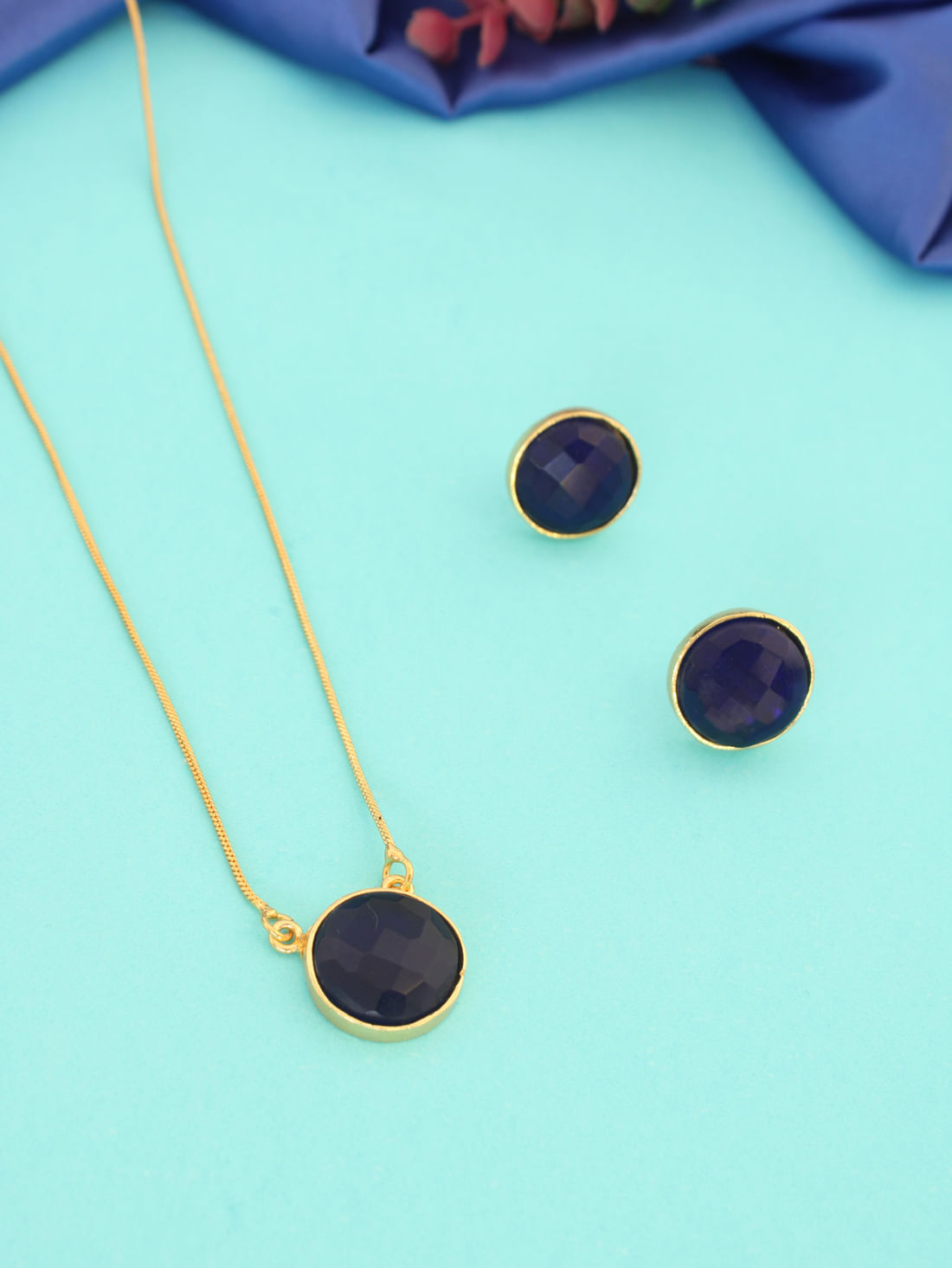 Purple Color Necklace Set