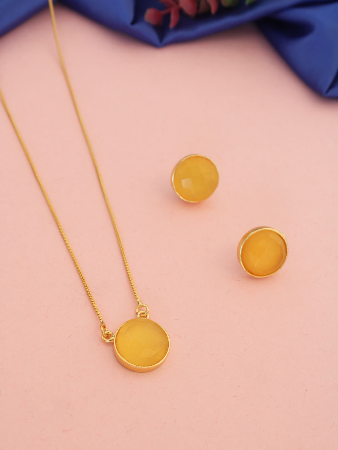 Yellow Color Necklace Set