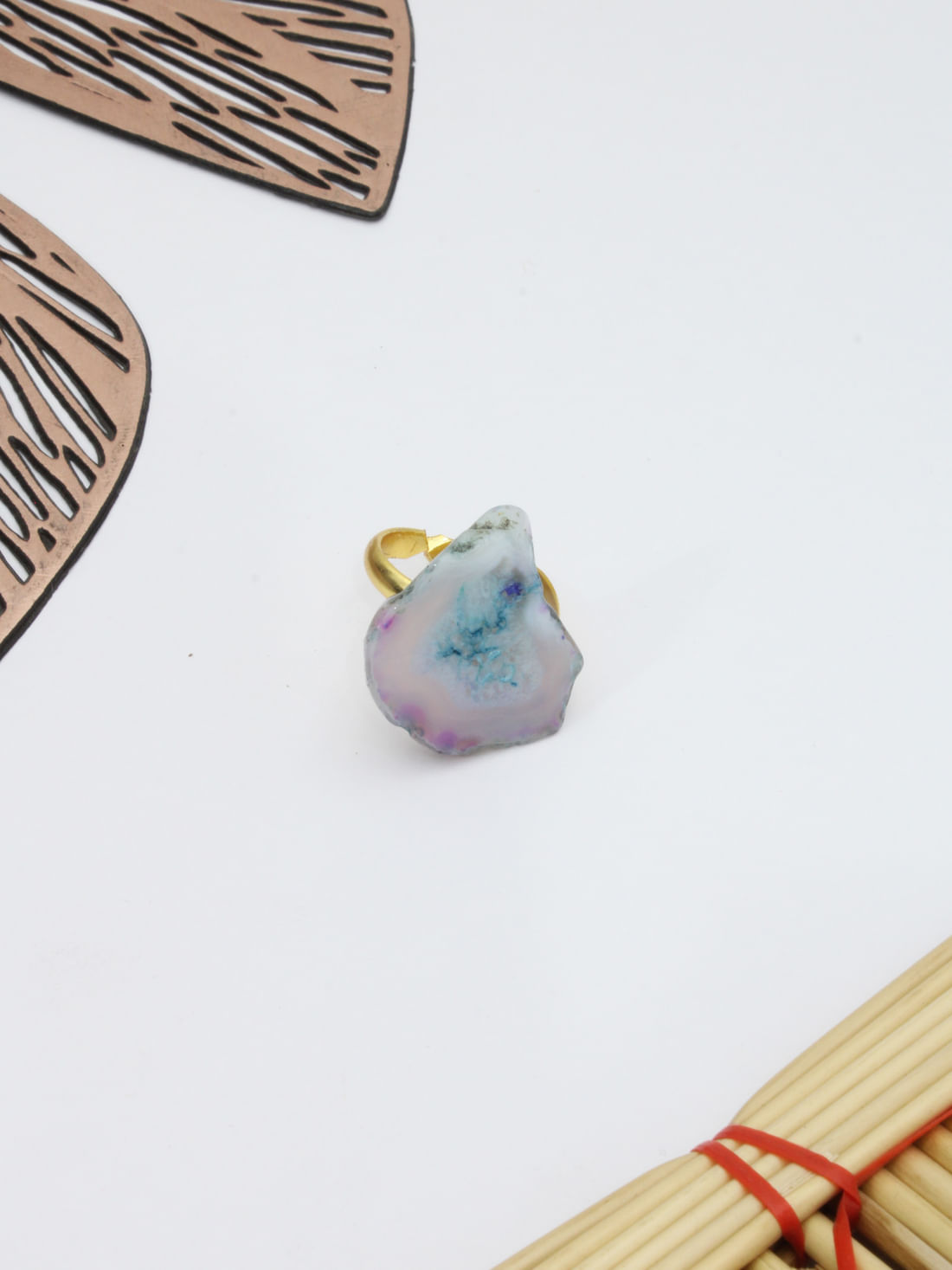 Multicolor Druzy  Ring