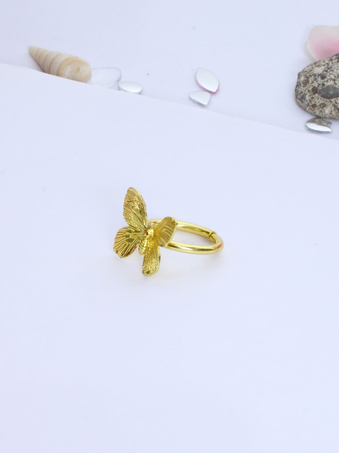 Gold Color Butterfly Ring