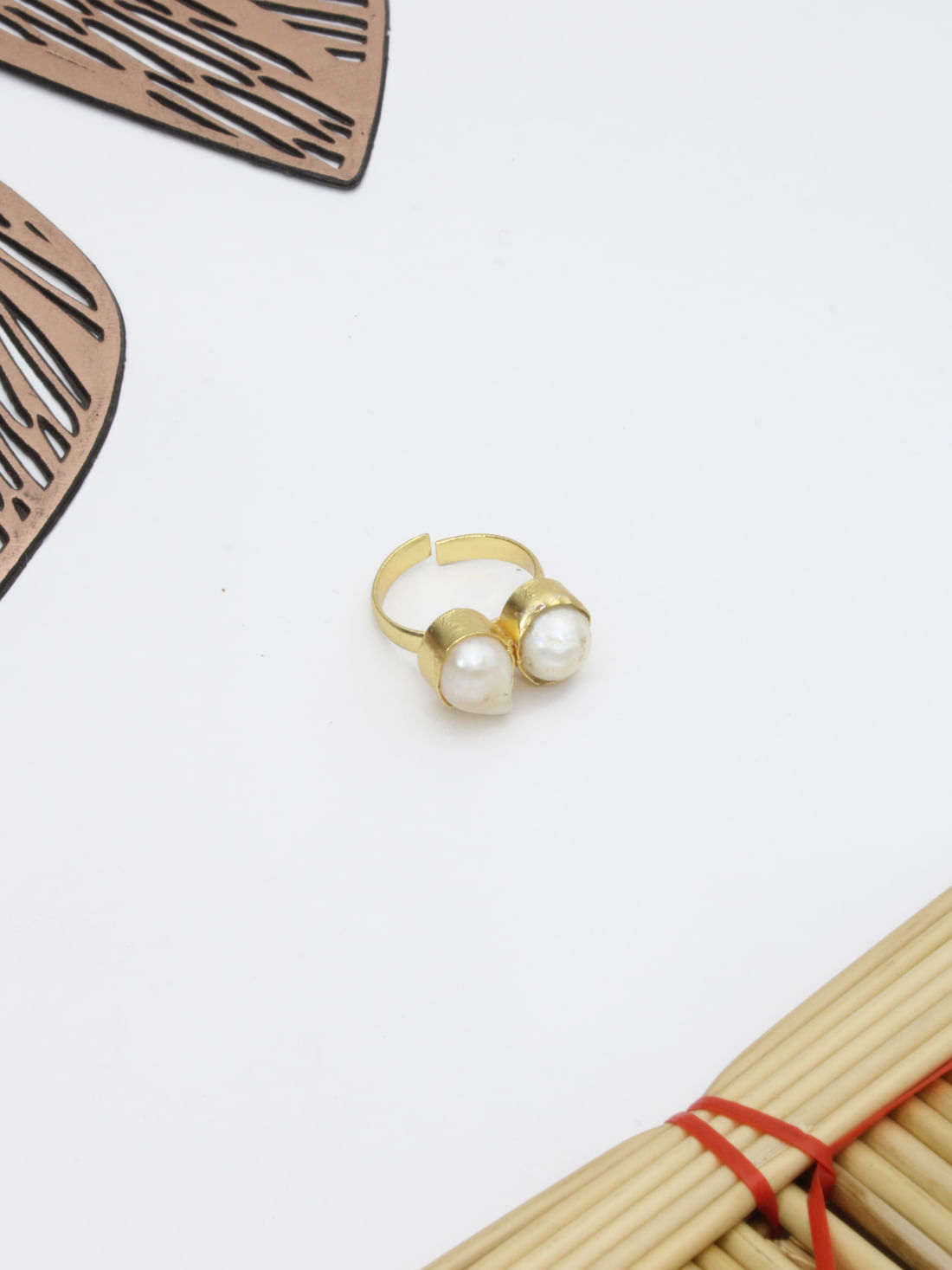 White Pearl Druzy Ring