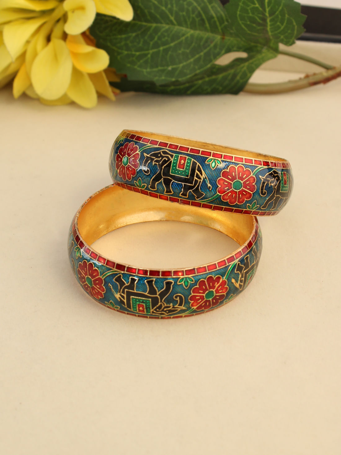 Blue Color Meenakari Bangle