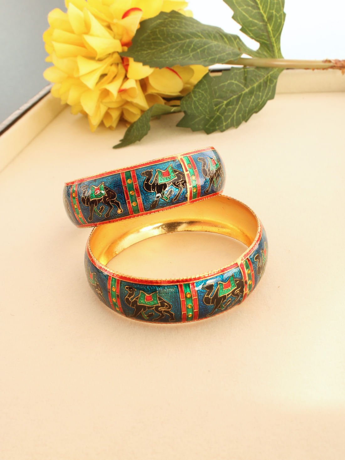 Blue Color Meenakari Bangle
