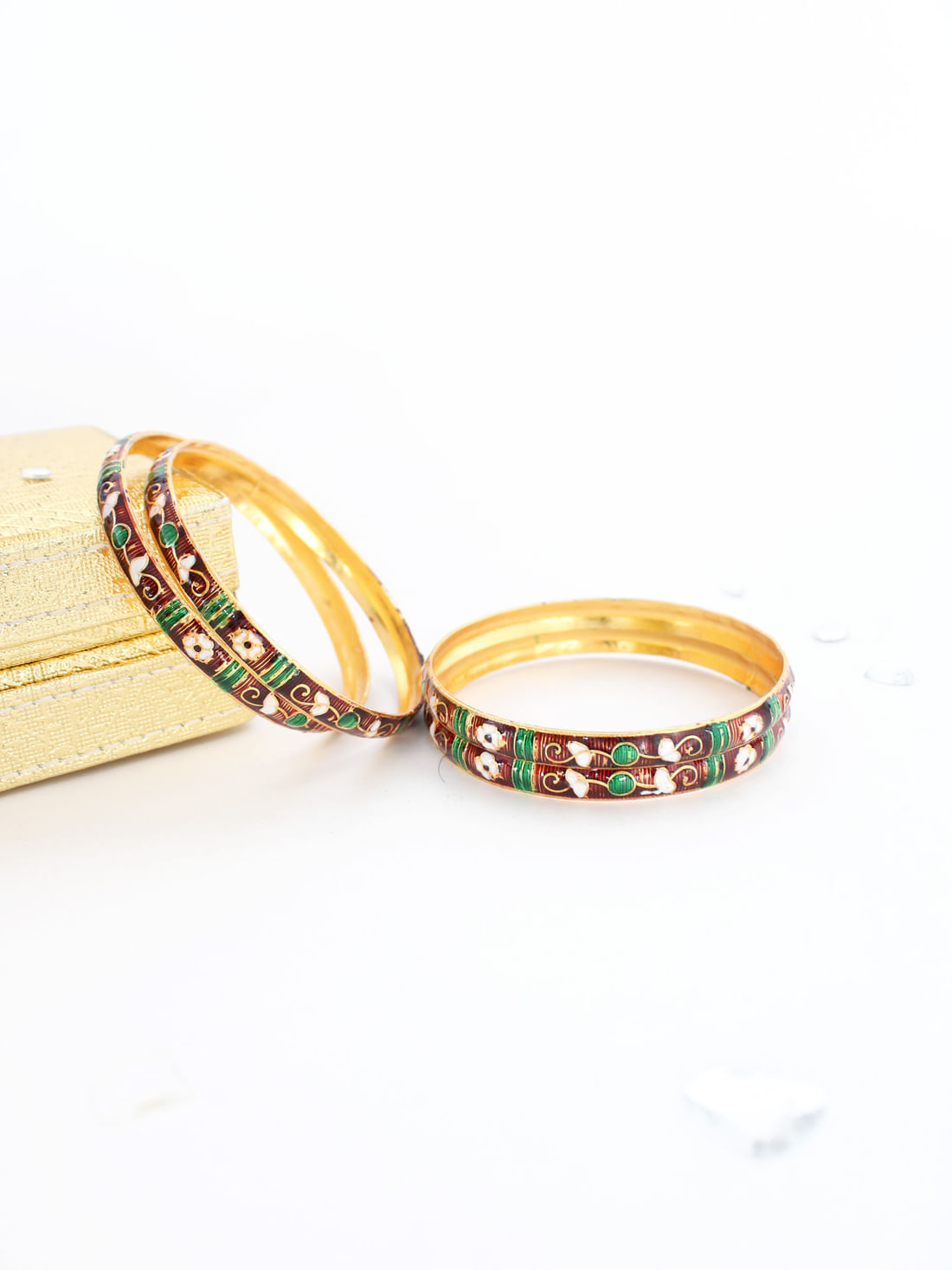 Red Color Meenakari Bangle