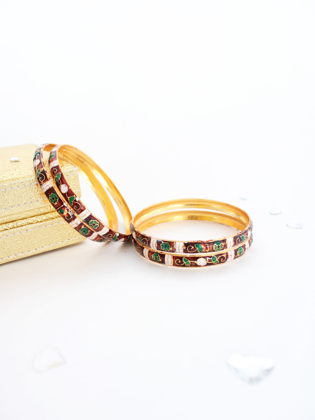 Red Color Meenakari Bangle