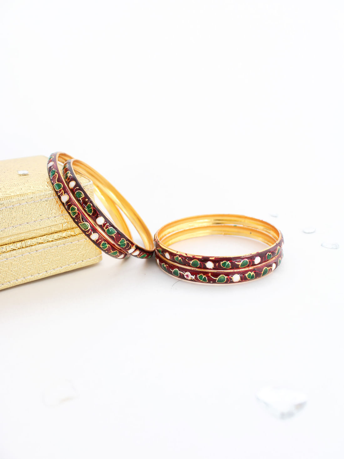Red Color Meenakari Bangle