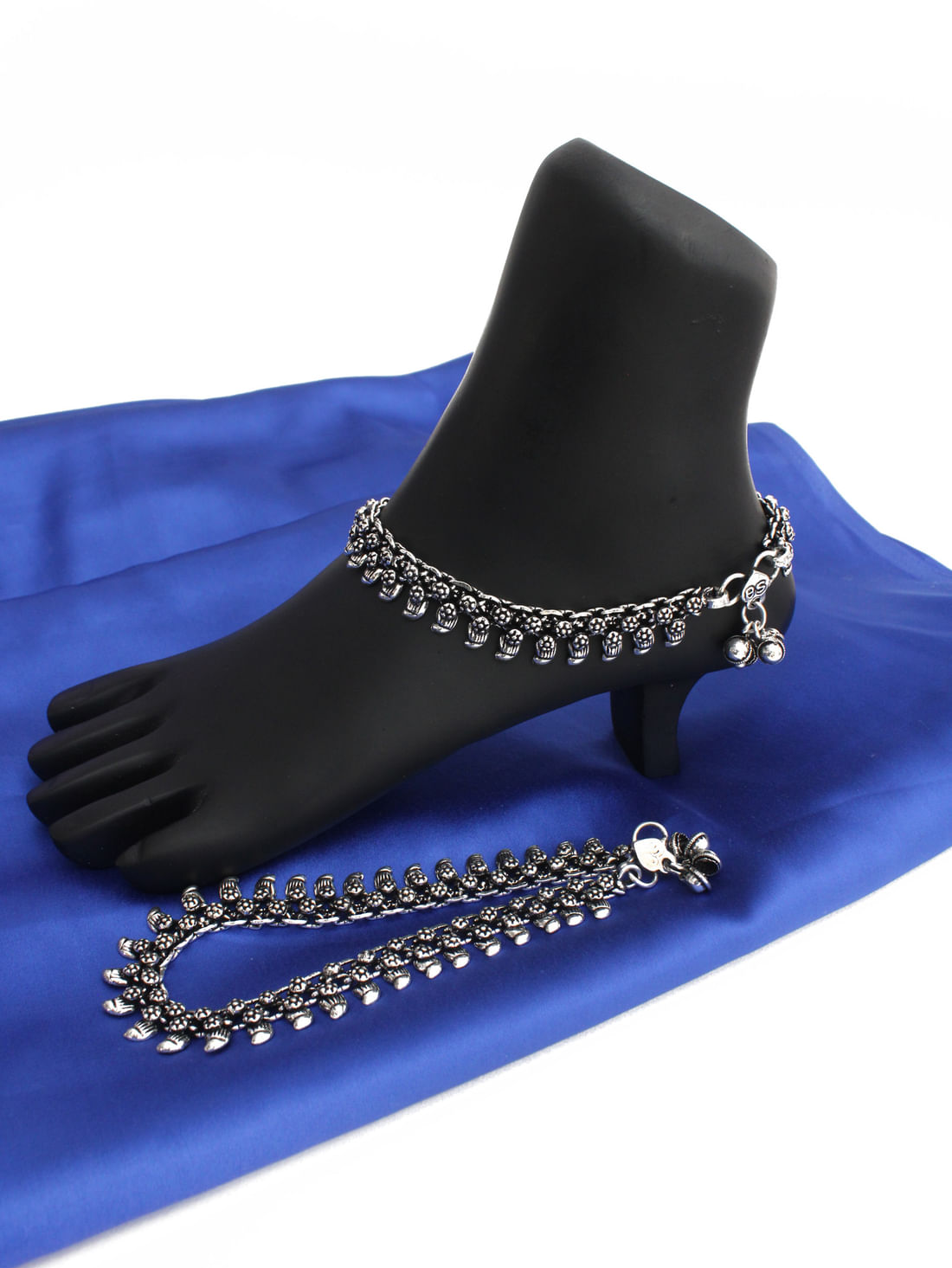 Black Color Oxidised Anklet