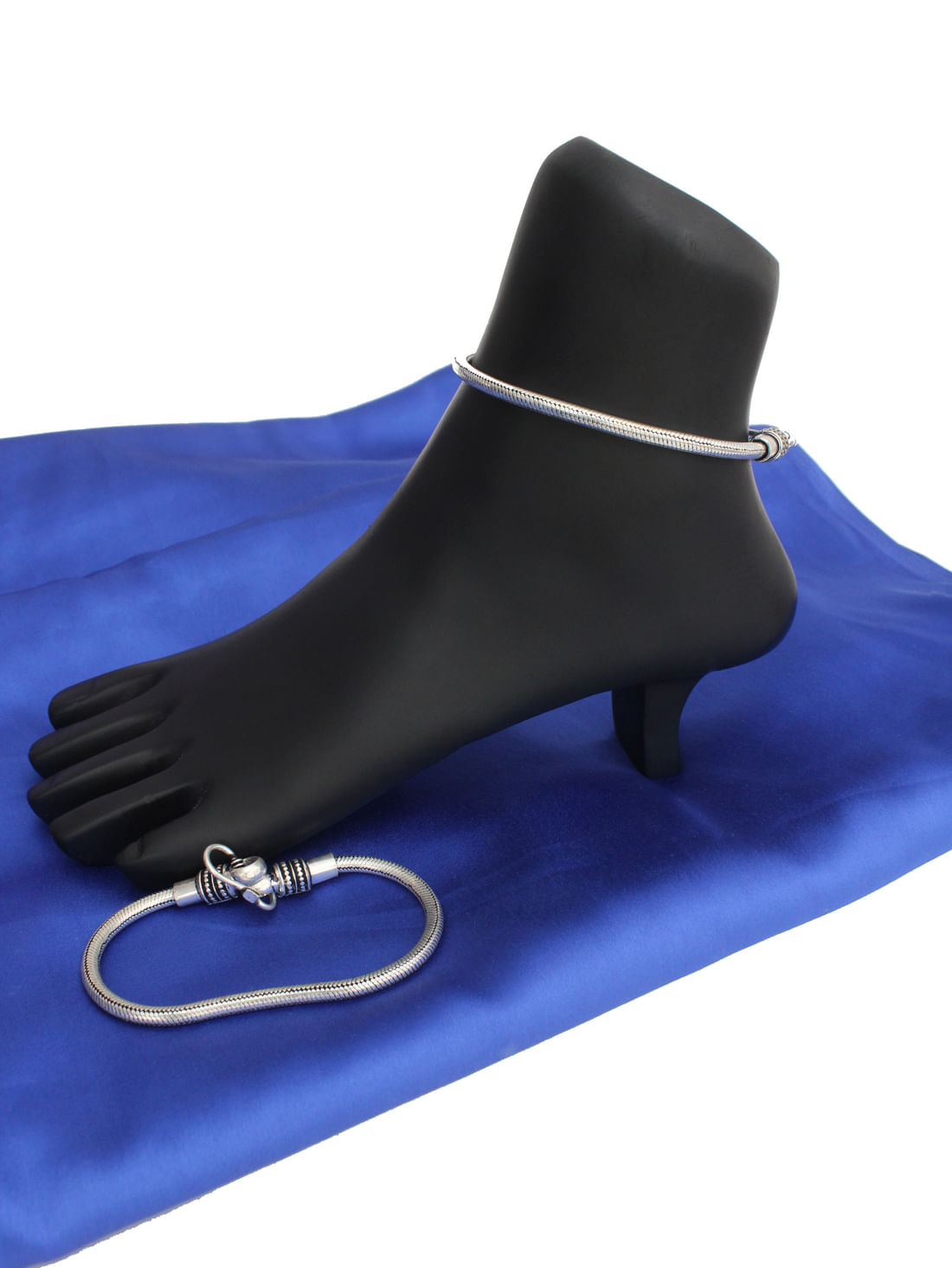 Black Color Oxidised Anklet