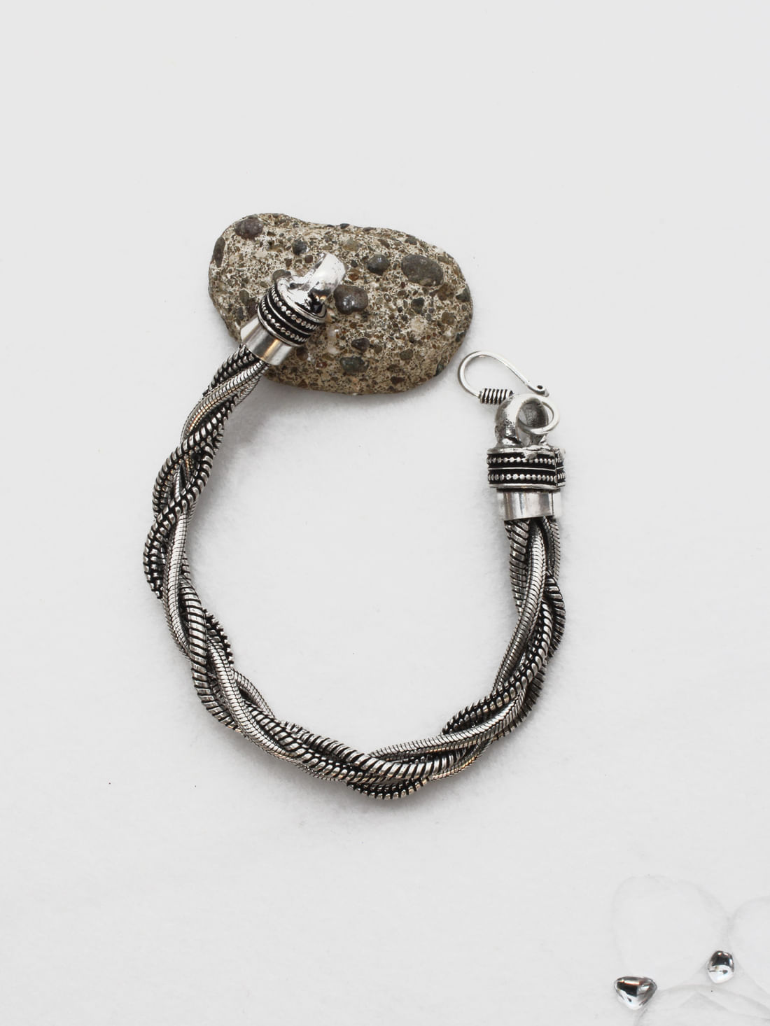 Silver Color Oxidised Bracelet
