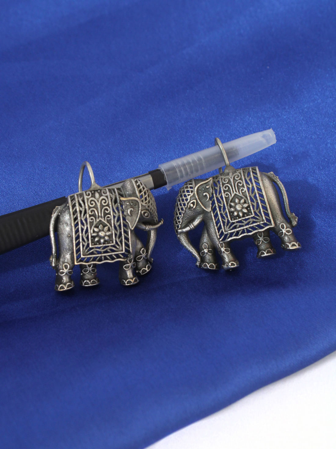 Elephant Oxidised Earrings