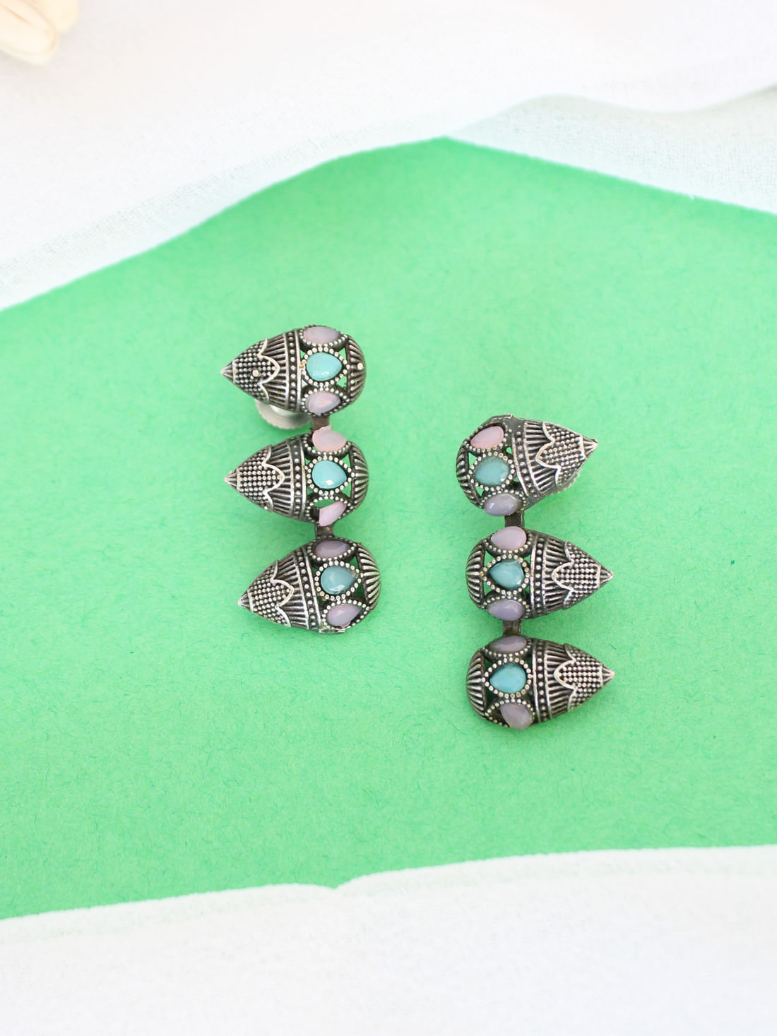 Multicolor Oxidised Earrings