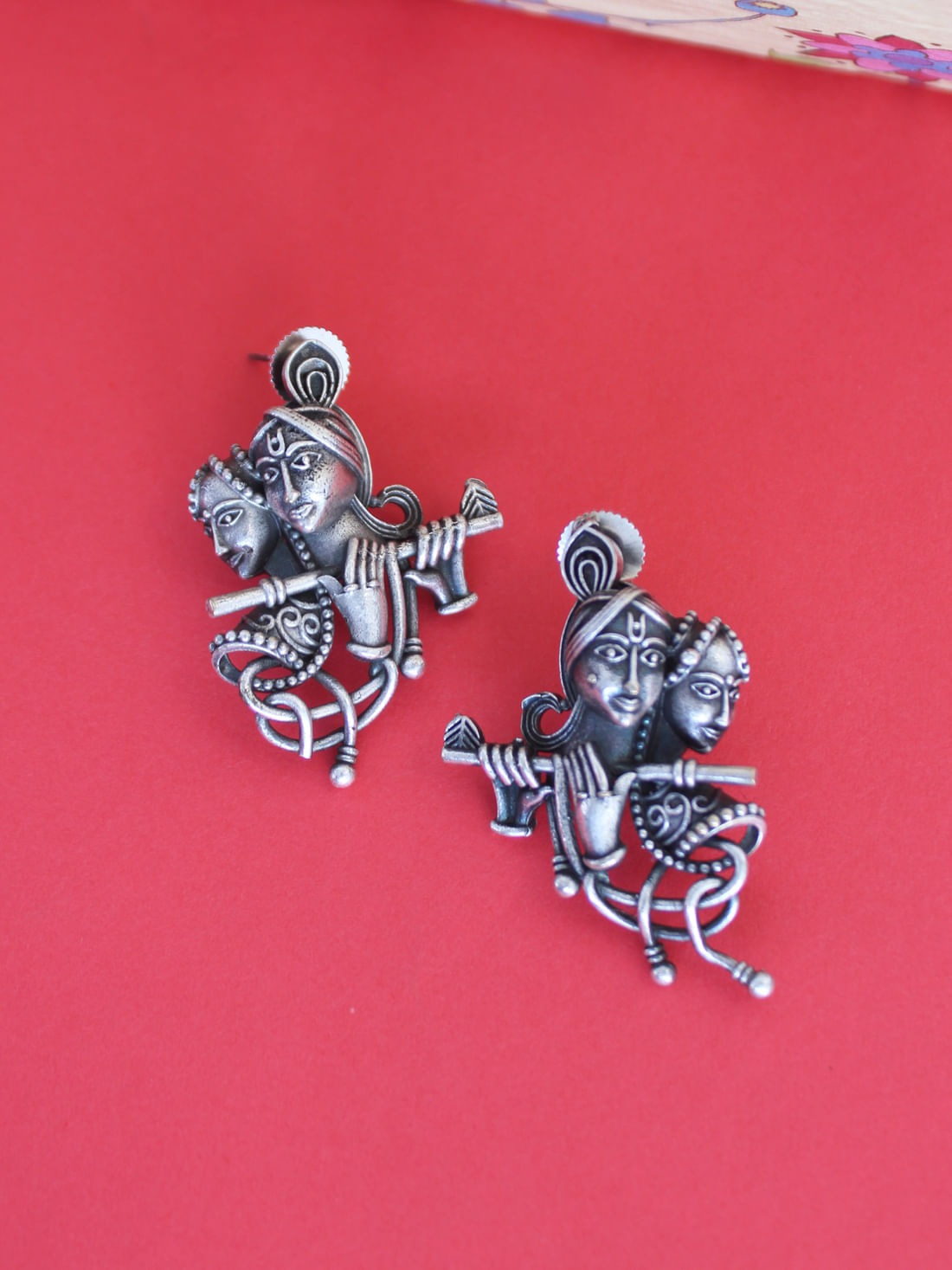 Black Color Oxidised Earrings