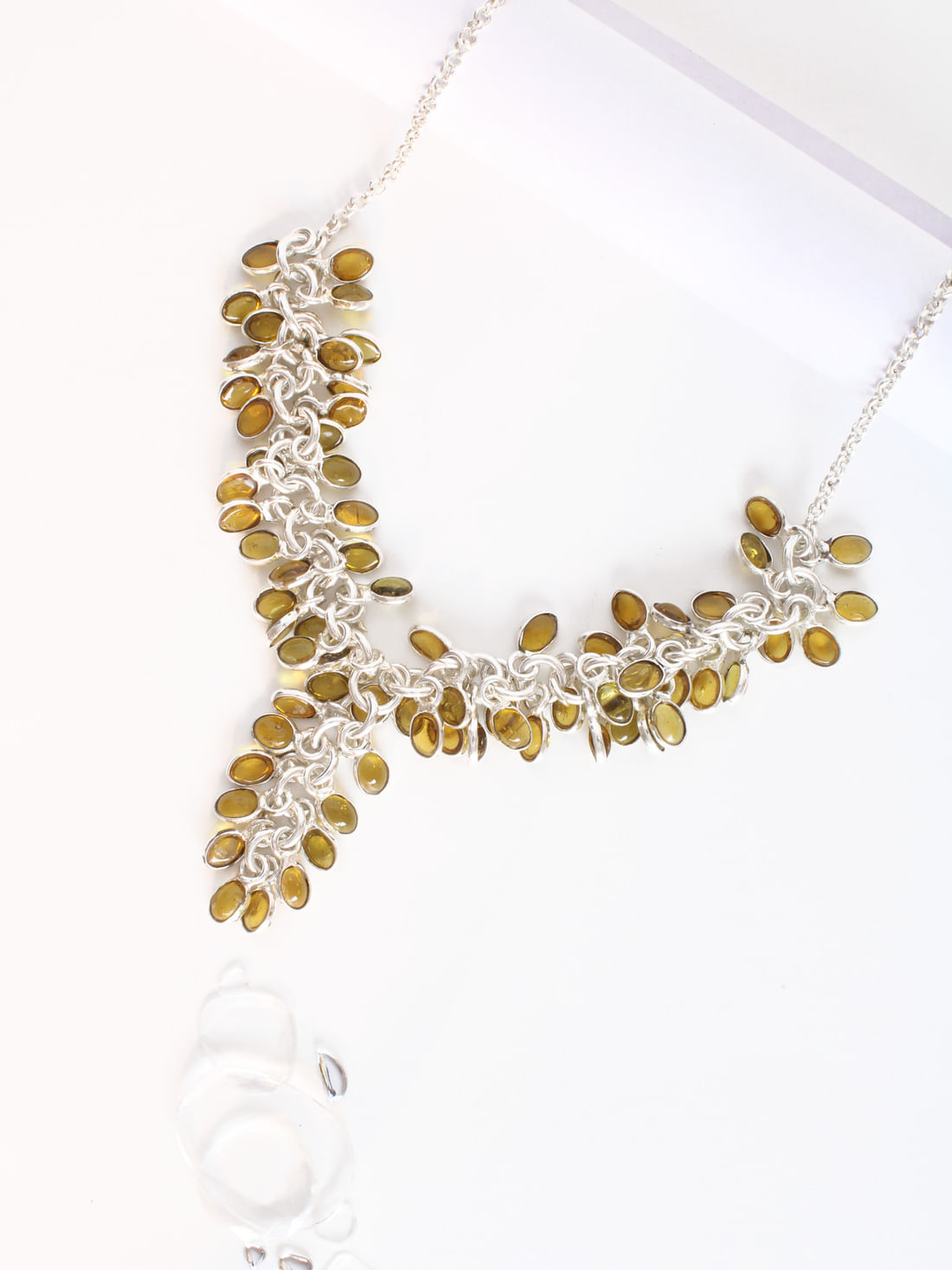 Yellow Color Oxidised Necklace