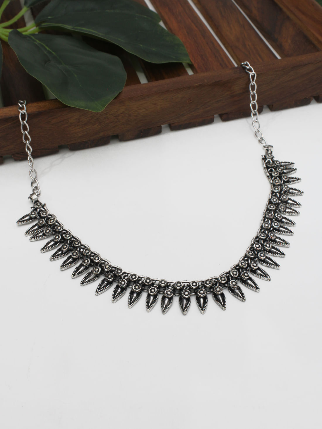 Black Color Oxidised Necklace