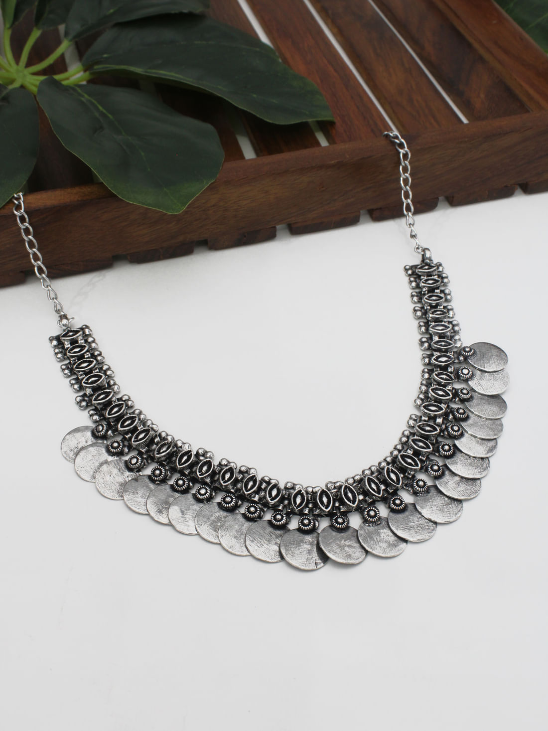 Black Color Oxidised Necklace