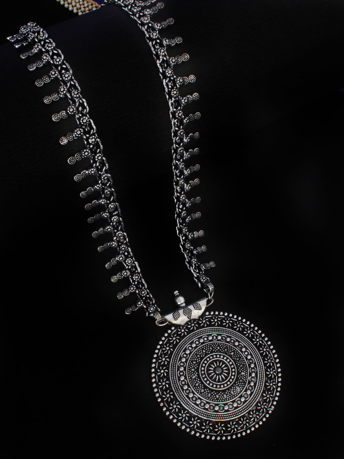 Black Color Oxidised Necklace