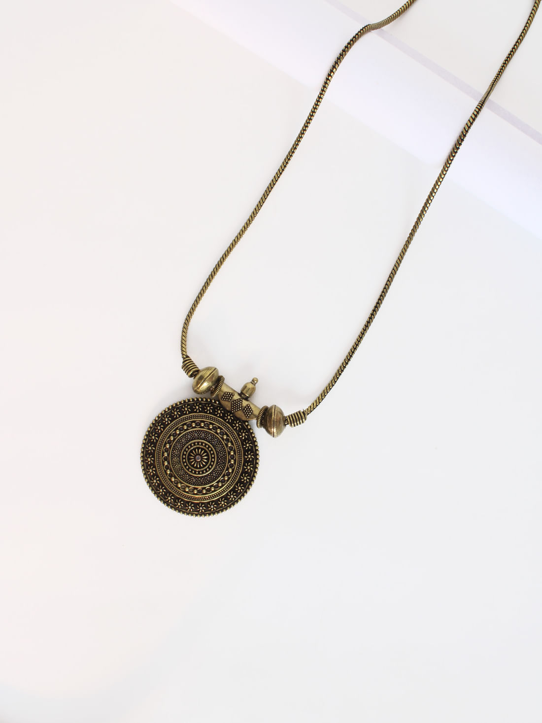 Antique Polish Oxidised Necklace