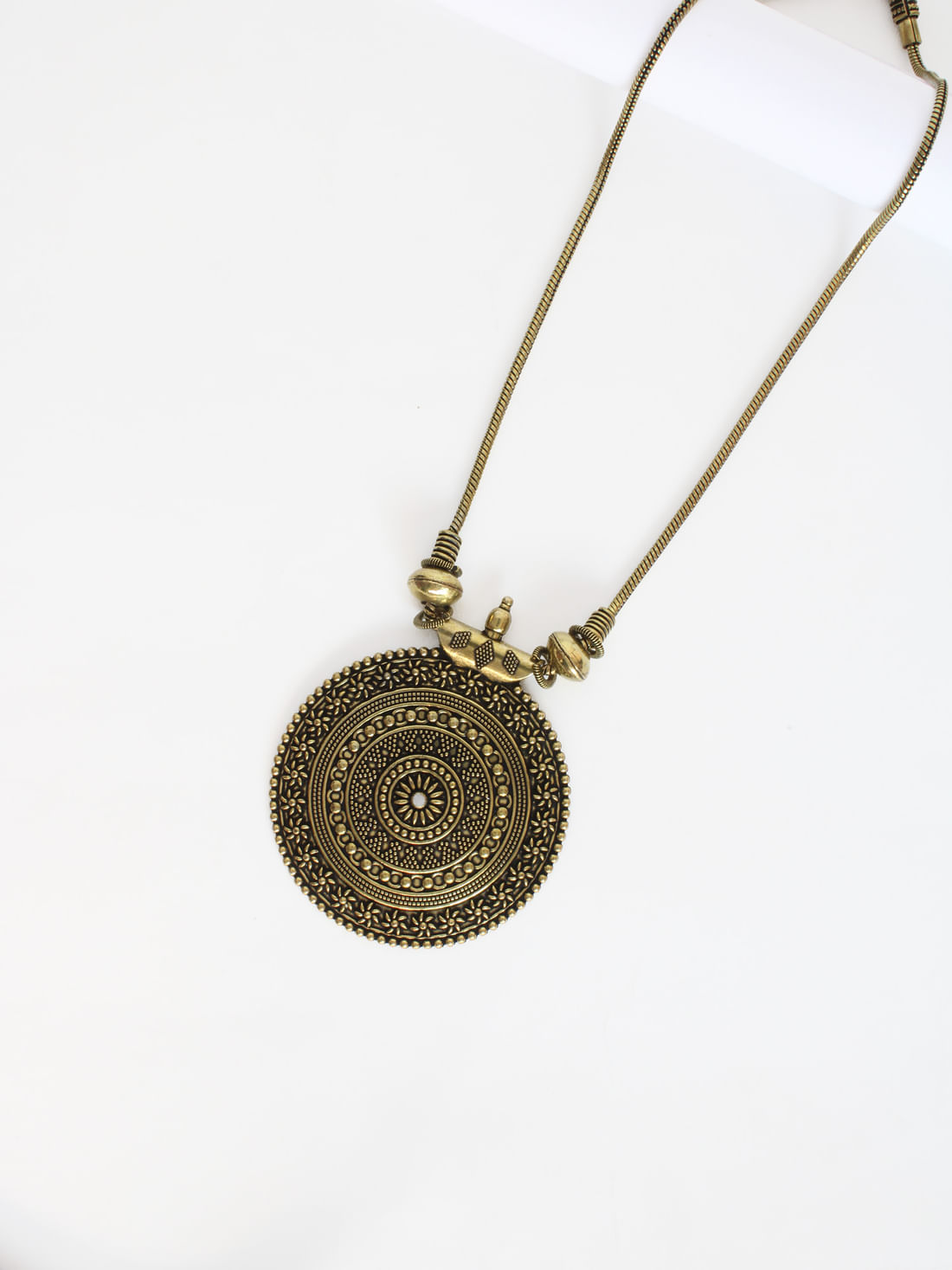 Antique Polish Oxidised Necklace