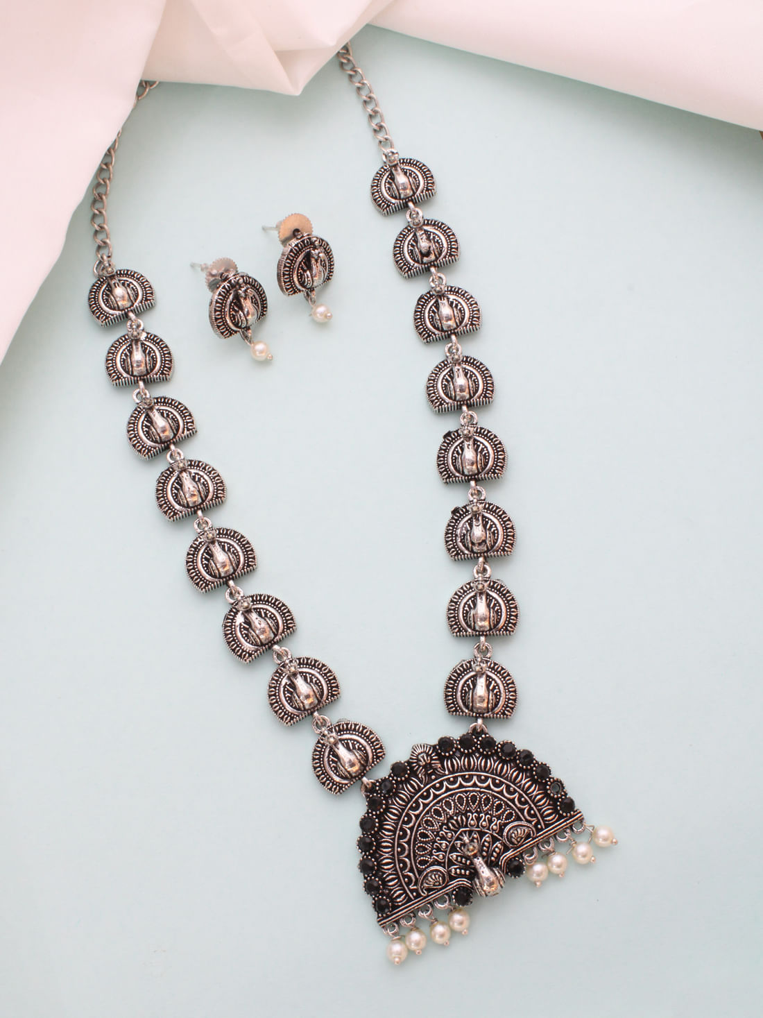 Black Color Oxidised Necklace