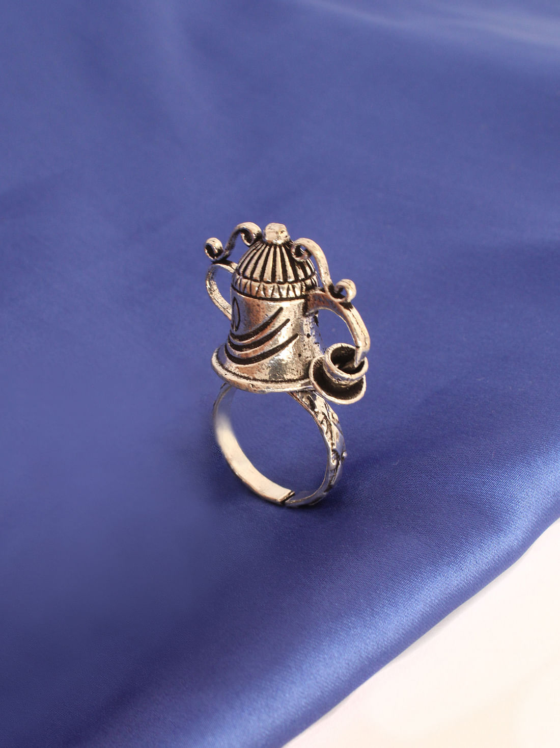 Silver Color Oxidised Ring