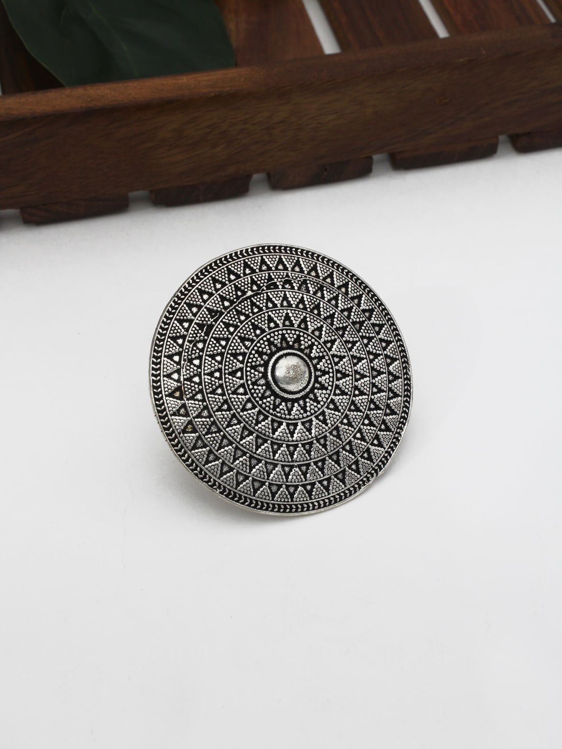 Silver Color Oxidised Ring