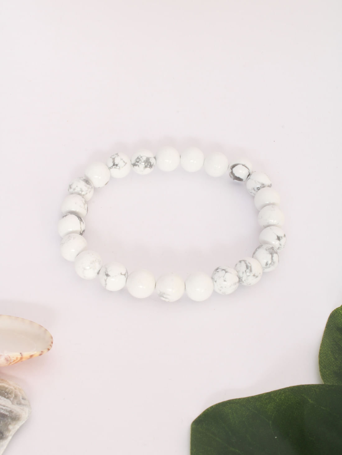 White Howlite Healing Crystal Bracelet(8Mm)