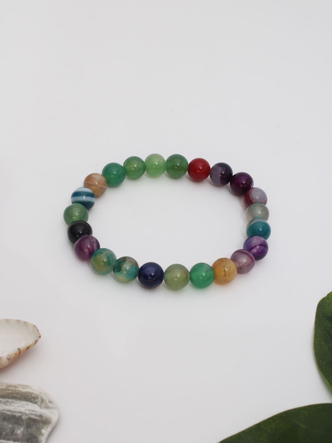Multi Banded Onyx Healing Crystal Bracelet(8Mm)
