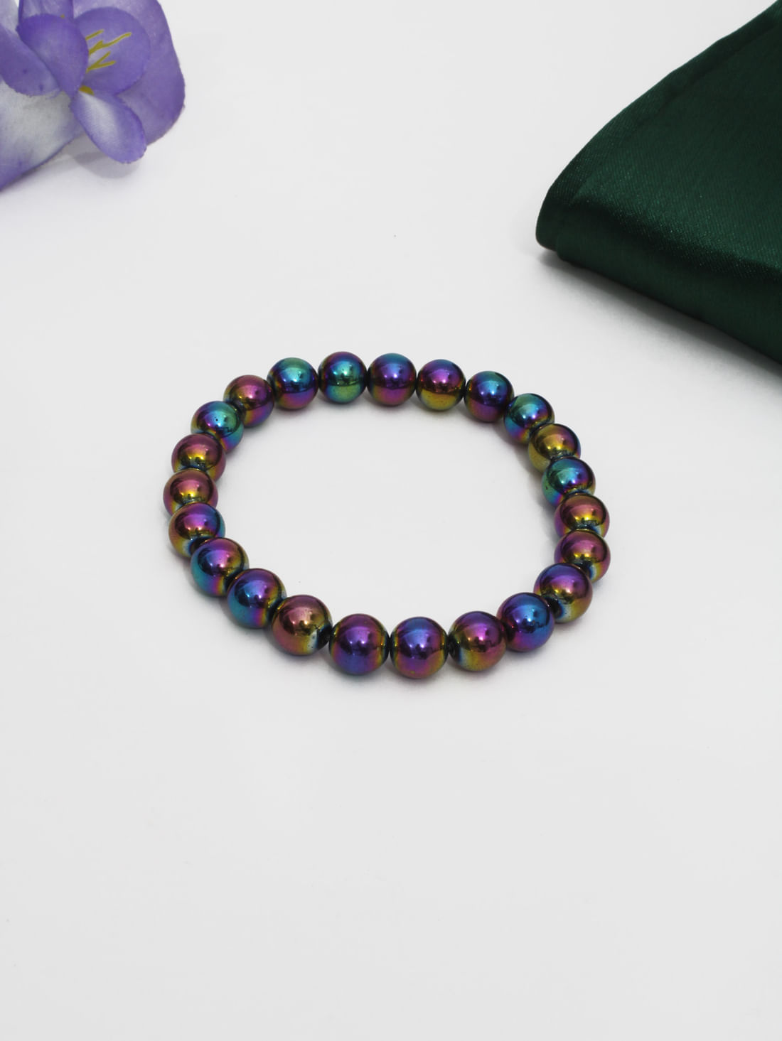 Multicolor Hematite Healing Crystal Bracelet(8Mm)
