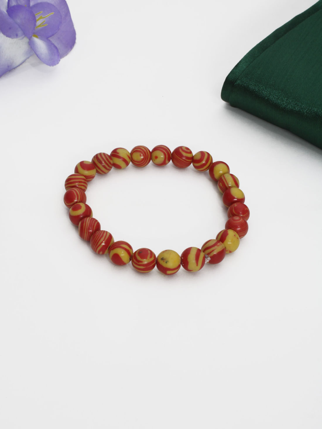 Red Malachite (Manmade) Healing Crystal Bracelet(8Mm)