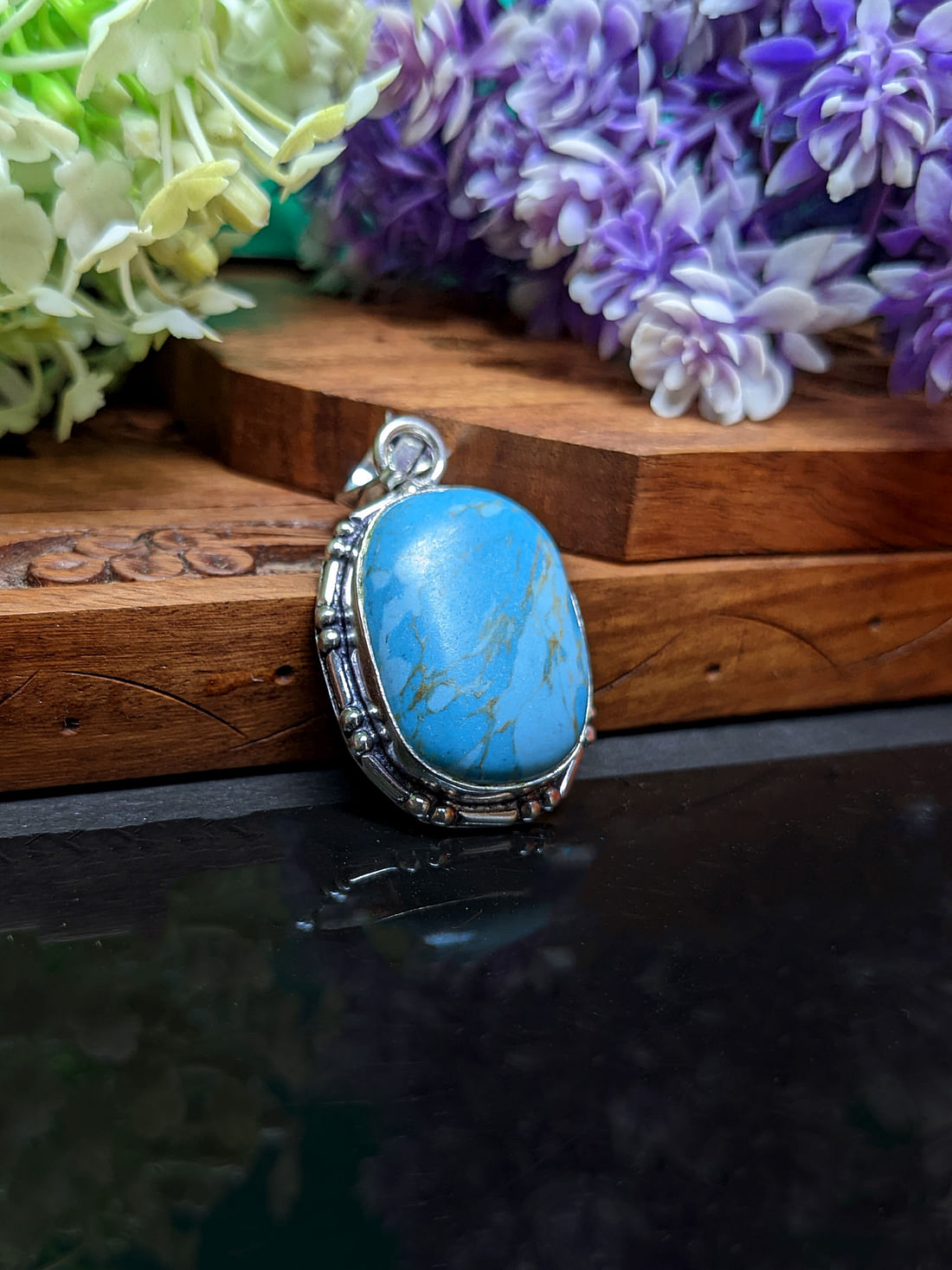 Blue Mirror Pendant
